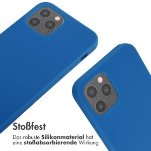 iMoshion Silikonhülle mit Band für das iPhone 12 (Pro) - Blau