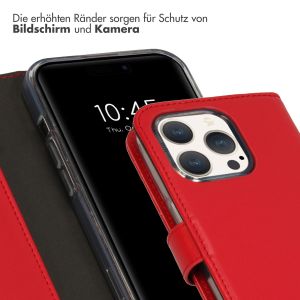 Selencia Echtleder Klapphülle für das iPhone 15 Pro - Rot