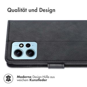 iMoshion Luxuriöse Klapphülle für das Xiaomi Redmi Note 12 (4G) - Schwarz