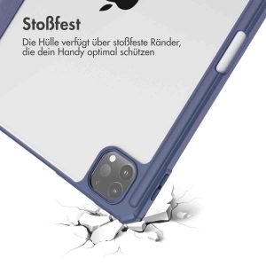 iMoshion Trifold Hardcase Klapphülle für das iPad Pro 12.9 (2018 - 2022) - Dunkelblau