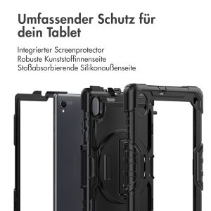 iMoshion Tablet Cover mit Handriemen und Schulterriemen für das Lenovo M10 Plus / M10 FHD Plus - Schwarz