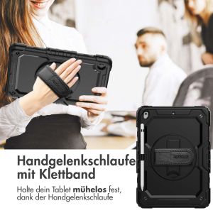 Accezz ﻿Robustes Back Cover mit Schultergurt für das iPad 9 (2021) 10.2 Zoll / iPad 8 (2020) 10.2 Zoll / iPad 7 (2019) 10.2 Zoll - Schwarz