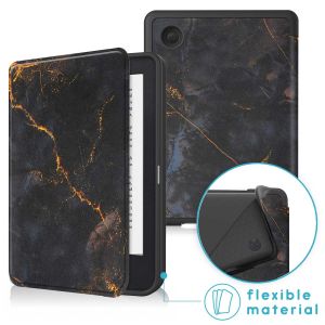 iMoshion Design Slim Soft Case Sleepcover für das Kobo Clara 2E / Tolino Shine 4 - Black Marble