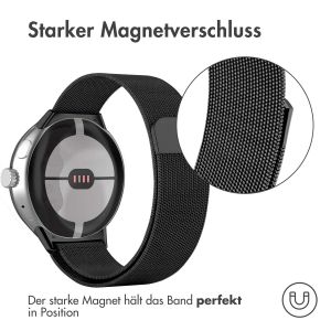 iMoshion Mailändische Magnetarmband für das Google Pixel Watch / Watch 2 - Schwarz