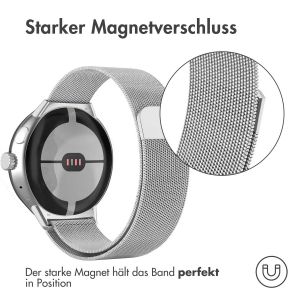 iMoshion Mailändische Magnetarmband für das Google Pixel Watch / Watch 2 - Silber