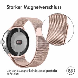 iMoshion Mailändische Magnetarmband für das Google Pixel Watch / Watch 2 - Rose Gold
