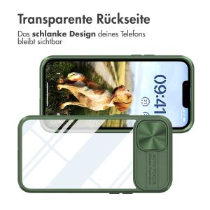 iMoshion Back Cover mit Kameraschieber für das iPhone 13 - Dunkelgrün