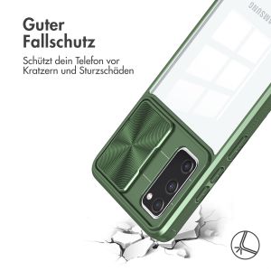 iMoshion Back Cover mit Kameraschieber für das Samsung Galaxy S20 FE - Dunkelgrün