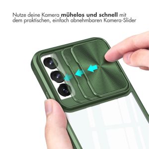 iMoshion Back Cover mit Kameraschieber für das Samsung Galaxy S22 - Dunkelgrün