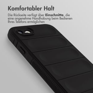 iMoshion EasyGrip Back Cover für das iPhone SE (2022 / 2020) / 8 / 7 - Schwarz