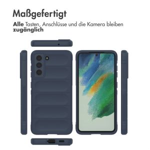 iMoshion EasyGrip Back Cover für das Samsung Galaxy S21 FE - Dunkelblau