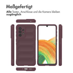 iMoshion EasyGrip Back Cover für das Samsung Galaxy A33 - Aubergine