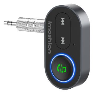 Aux Bluetooth Adapter Auto, 5.1 Empfänger mit Mikrofon, Drahtloser