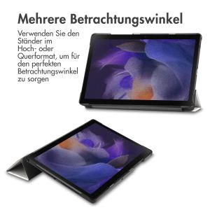 iMoshion Design Trifold Klapphülle für das Samsung Galaxy Tab A8 - White Marble