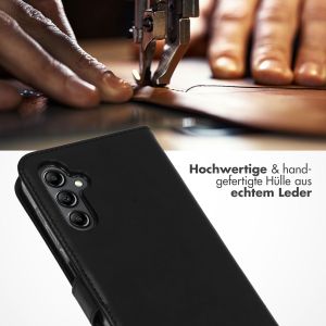 Selencia Echtleder Klapphülle für das Samsung Galaxy A14 (5G/4G) - Schwarz