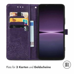 iMoshion Mandala Klapphülle für das Sony Xperia 1 V - Violett