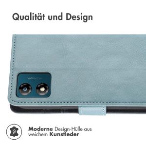 iMoshion Luxuriöse Klapphülle für das Motorola Moto E13 - Hellblau