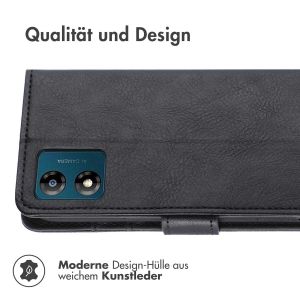 iMoshion Luxuriöse Klapphülle für das Motorola Moto E13 - Schwarz