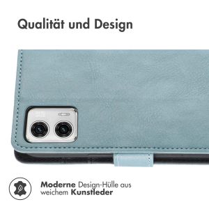 iMoshion Luxuriöse Klapphülle für das Motorola Moto G73 - Hellblau