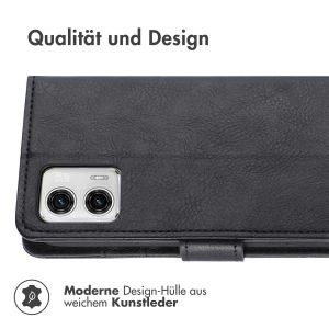 iMoshion Luxuriöse Klapphülle für das Motorola Moto G73 - Schwarz