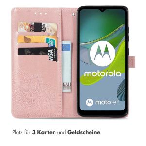 iMoshion Mandala Klapphülle für das Motorola Moto E13 - Rose Gold