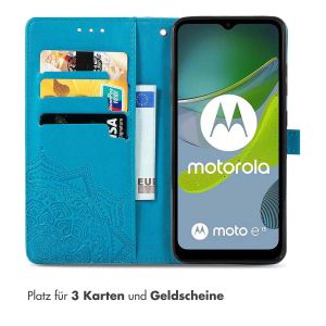 iMoshion Mandala Klapphülle für das Motorola Moto E13 - Türkis