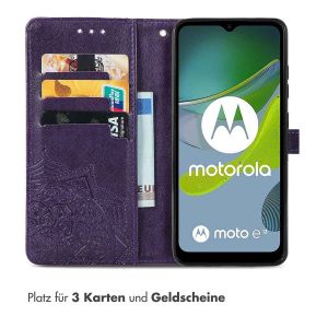 iMoshion Mandala Klapphülle für das Motorola Moto E13 - Violett