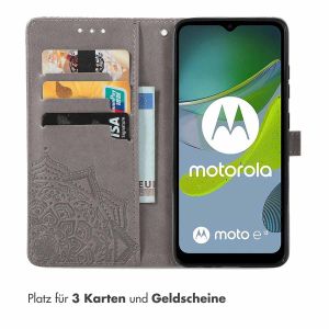 iMoshion Mandala Klapphülle für das Motorola Moto E13 - Grau