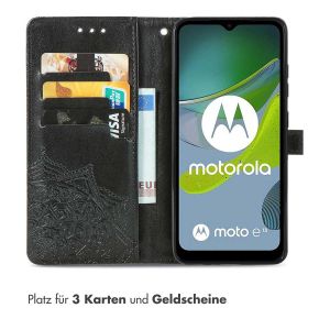 iMoshion Mandala Klapphülle für das Motorola Moto E13 - Schwarz