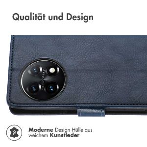 iMoshion Luxuriöse Klapphülle für das OnePlus 11 - Dunkelblau