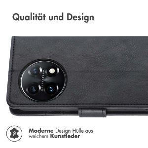 iMoshion Luxuriöse Klapphülle für das OnePlus 11 - Schwarz