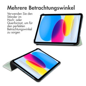 iMoshion Trifold Klapphülle für das iPad 10 (2022) 10.9 Zoll - Hellgrün