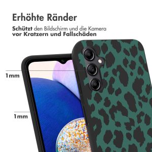 iMoshion Design Hülle für das Samsung Galaxy A14 (5G/4G) - Leopard - Grün / Schwarz
