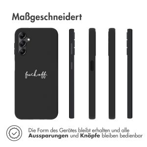 iMoshion Design Hülle für das Samsung Galaxy A14 (5G/4G) - Fuck Off - Schwarz