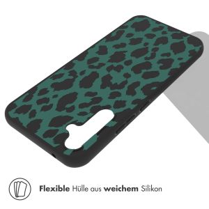 iMoshion Design Hülle für das Samsung Galaxy A34 (5G) - Leopard - Grün / Schwarz