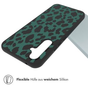 iMoshion Design Hülle für das Samsung Galaxy A54 (5G) - Leopard - Grün / Schwarz
