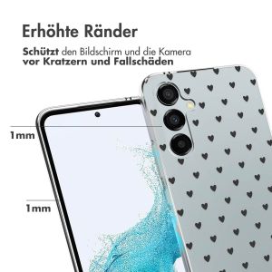 iMoshion Design Hülle für das Samsung Galaxy A54 (5G) - Herzen - Schwarz