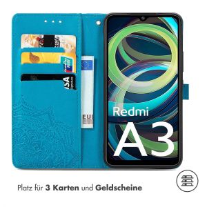 iMoshion Mandala Klapphülle für das Xiaomi Redmi A3 - Türkis