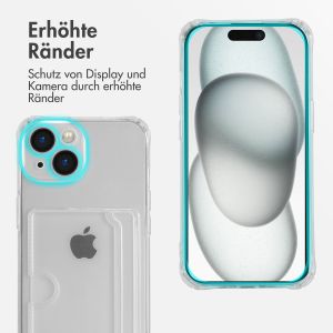 iMoshion Soft Case Back Cover mit Kartenhalter für das iPhone 15 - Transparent