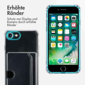iMoshion Soft Case Back Cover mit Kartenhalter für das iPhone SE (2022 / 2020) 8 / 7 - Transparent