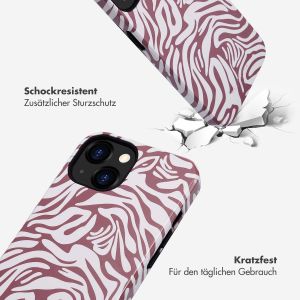 Selencia Vivid Back Cover für das iPhone 13 - Trippy Swirl Dark Rose
