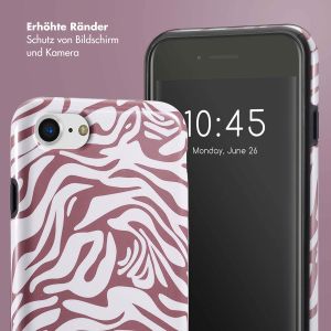 Selencia Vivid Back Cover für das iPhone SE (2022 / 2020) / 8 / 7 / 6(s) - Trippy Swirl Dark Rose