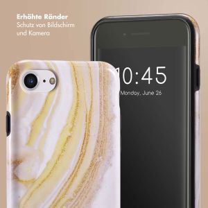 Selencia Vivid Back Cover für das iPhone SE (2022 / 2020) / 8 / 7 / 6(s) - Chic Marble Gold