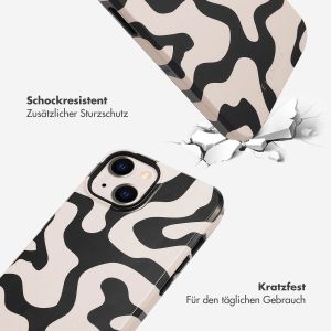 Selencia Vivid Back Cover für das iPhone 14 - Art Wave Black
