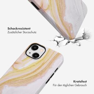 Selencia Vivid Back Cover für das iPhone 14 - Chic Marble Gold