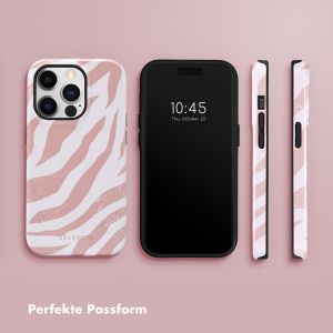 Selencia Vivid Back Cover für das iPhone 14 Pro - Colorful Zebra Old Pink