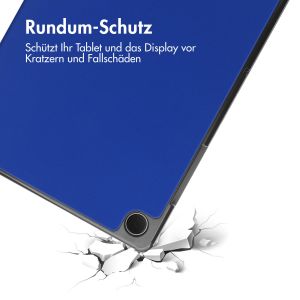 iMoshion Trifold Klapphülle für das Samsung Galaxy Tab A9 Plus - Cobalt Blue