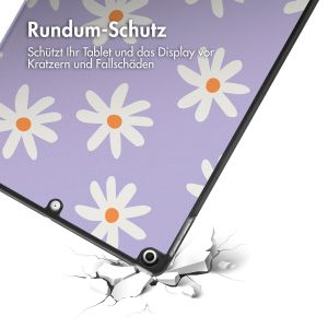iMoshion Design Trifold Klapphülle für das iPad 7 (2019) / iPad 8 (2020) / iPad 9 (2021) 10.2 inch - Flowers Distance