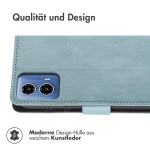 iMoshion Luxuriöse Klapphülle für das Motorola Moto G34 - Hellblau