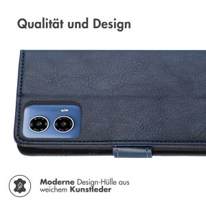 iMoshion Luxuriöse Klapphülle für das Motorola Moto G34 - Dunkelblau